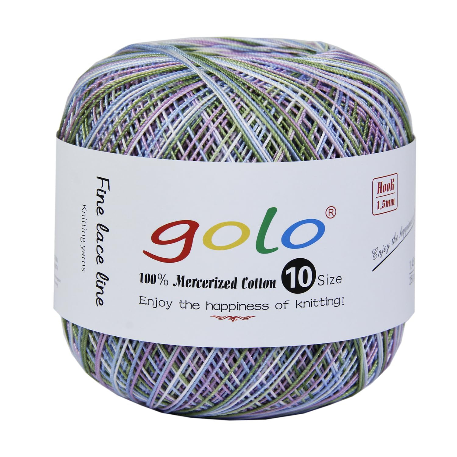 golo Crochet Thread Size10 Yarn for Hand Knitting Multicolour Yarn D207