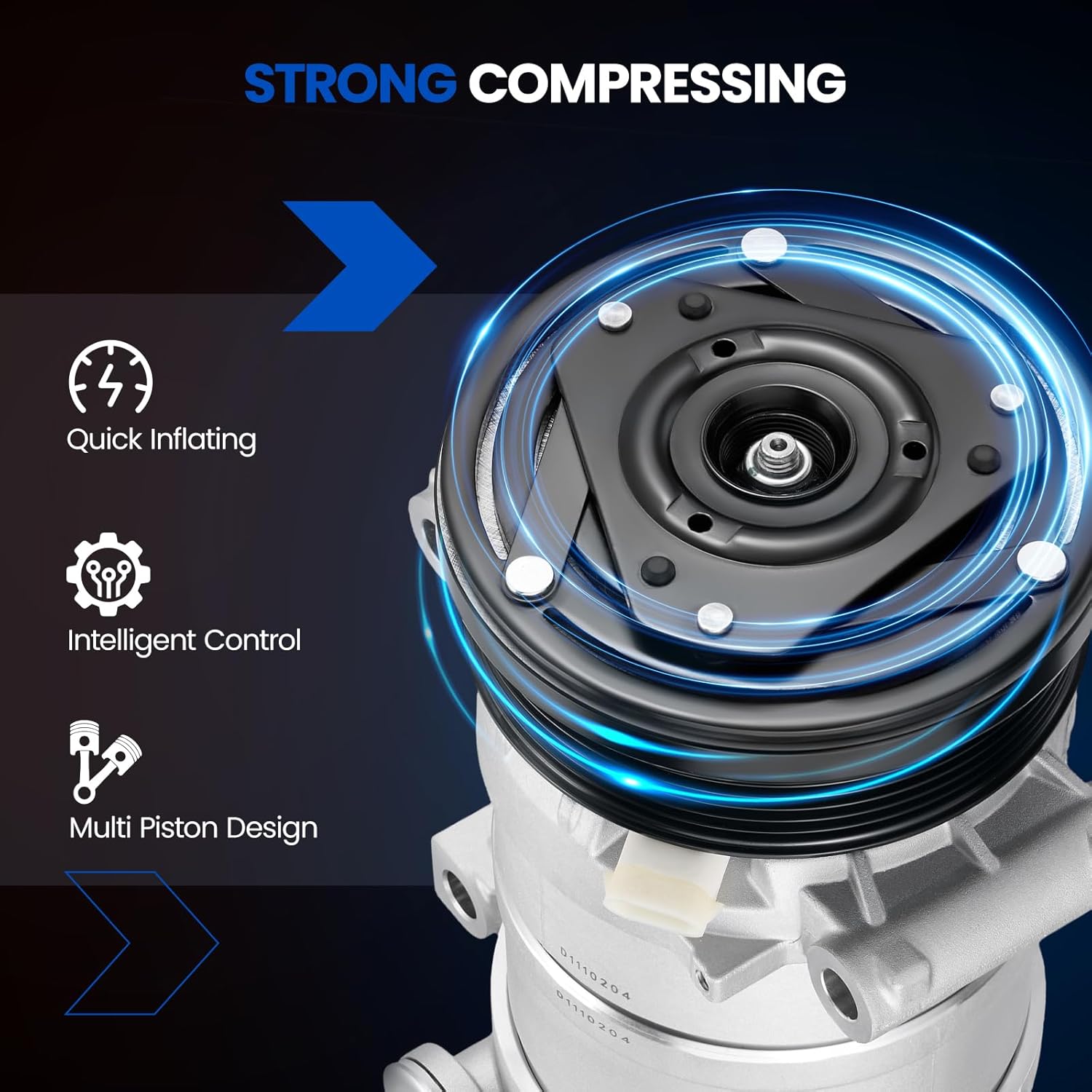 19188298 Air Conditioning A/C Compressor with Clutch Compatible with Chevrolet Astro 1996-2005 4.3L V6, Compatible with GMC Safari 1996-2005 4.3L V6