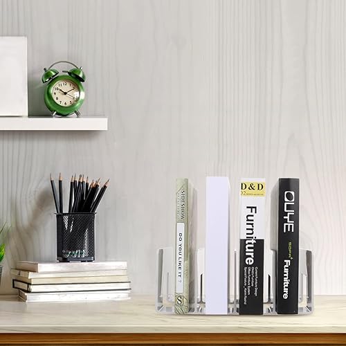 Vista 25 de Alipis Práctico sujetalibros escritorio estante de libros Dilicar libros titular de exhibición del estudiante Morado