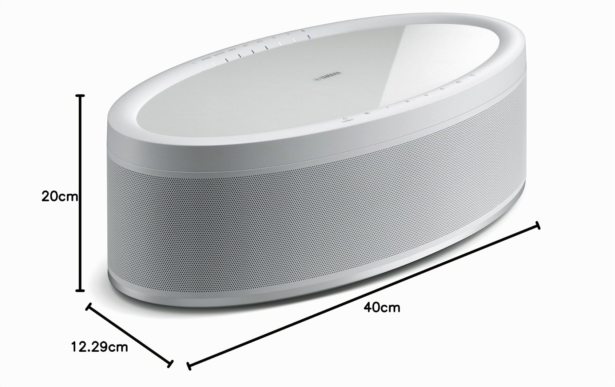 Yamaha MusicCast 50 WX-051 Diffusore wireless – Speaker bluetooth per l'ascolto di musica in streaming – Multiroom WiFi, Bluetooth, Airplay, Design moderno, Bianco
