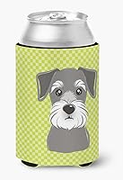 Vista 628 de Caroline's Treasures BB1293LITERK Tablero de ajedrez verde lima Weimaraner Botella de vino Hugger Funda Enfriadora Abrazador Lavable a Máquina