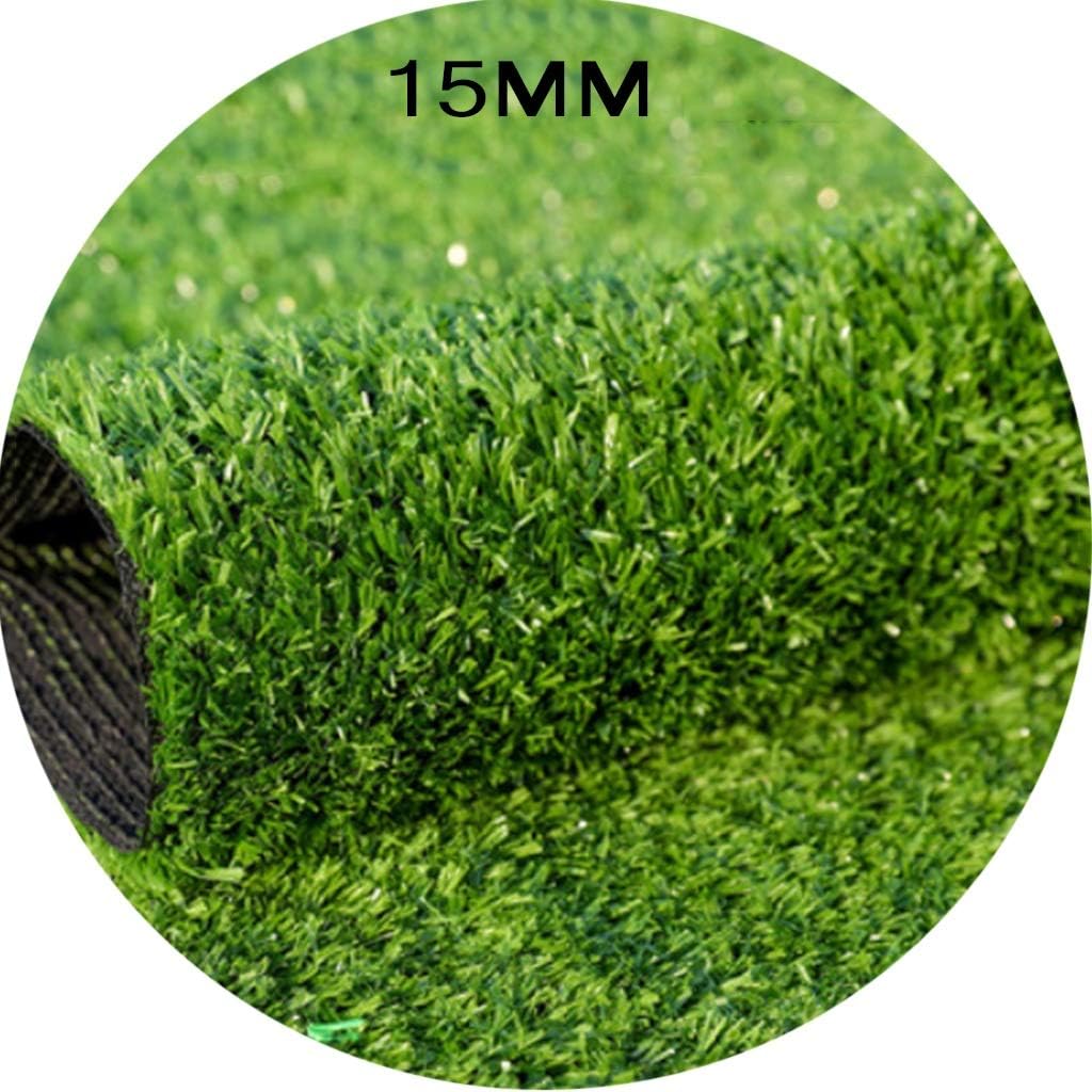 Ultra High Density Artificial Turf Grass Carpet Pile Height 15mm, Soft and Comfortable Garden Lawn Indoor and Outdoor Decoration (2x9m)