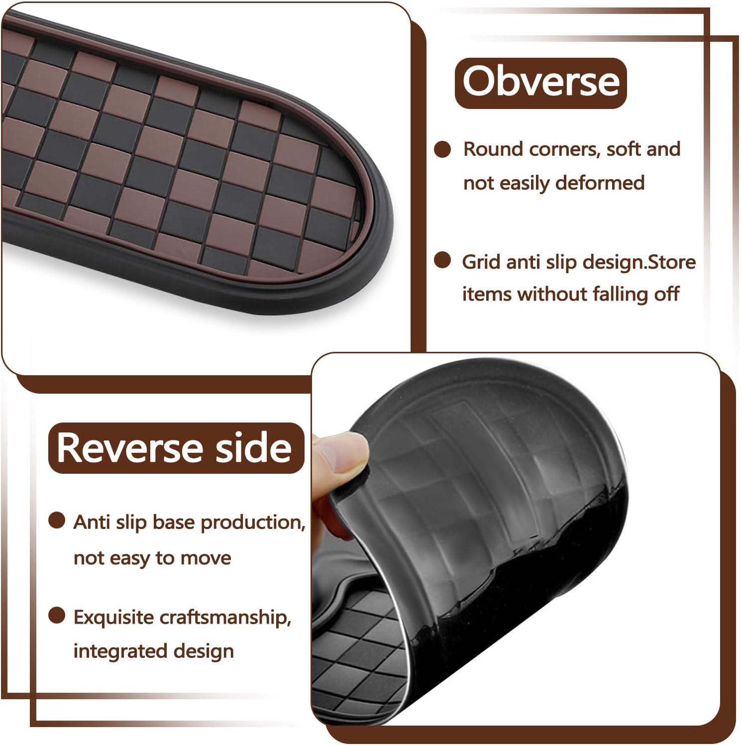 Huakaile Multifunctional Car Anti-Slip Mat with Rotatable Auto Phone Holder, Universal Car Dashboard Mat with Temporary Parking Number, Vehicle Mount Anti Skid Pad for Sunglasses Keys Gadgets (Gray)