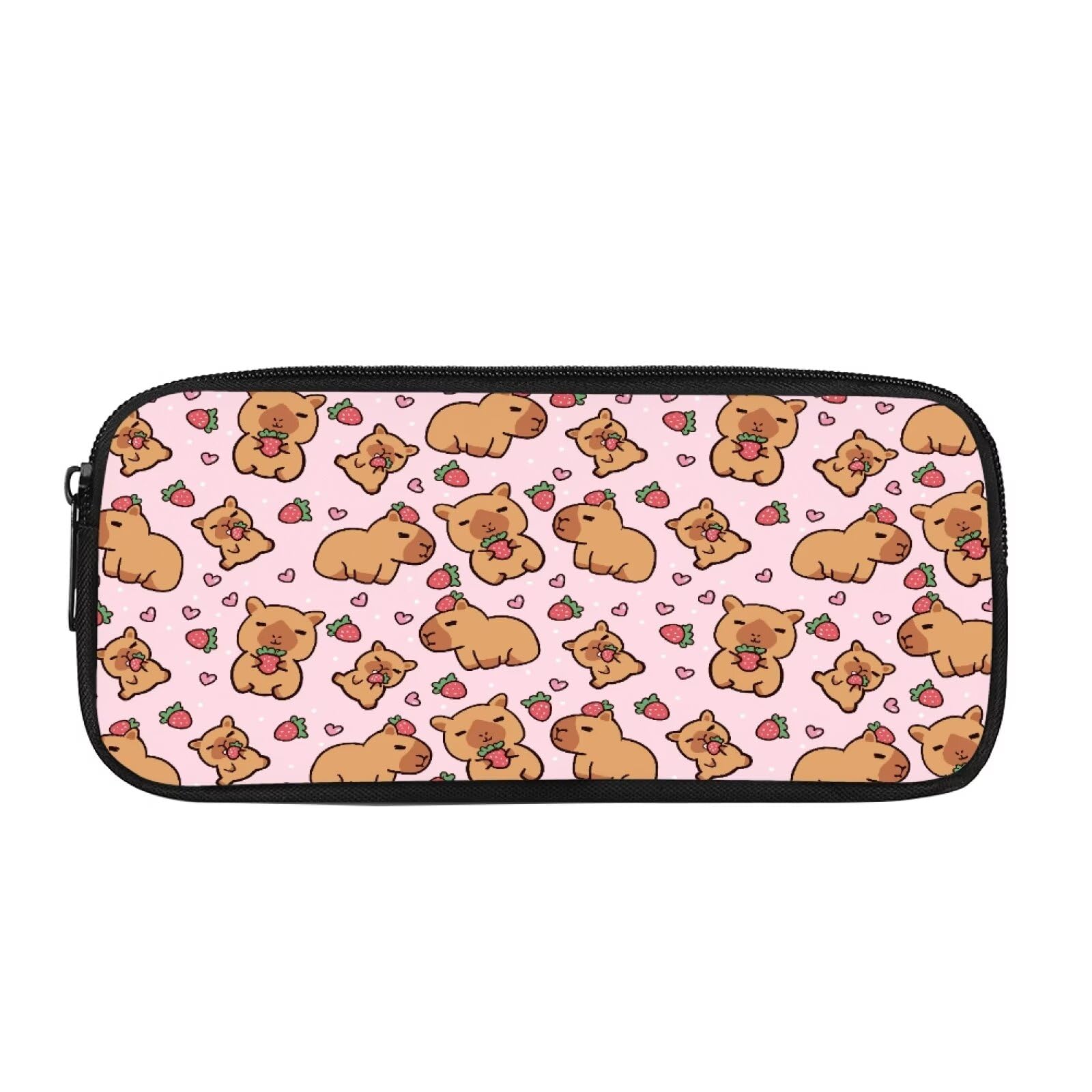 Biyejit Capibala Pencil Case Kids Pen Bag Pouch Childrens Cosmetic Makeup Coins Purse for Womens Ladies Toiletry Stationery Bag for Teen Boys Girls Back to School Gift