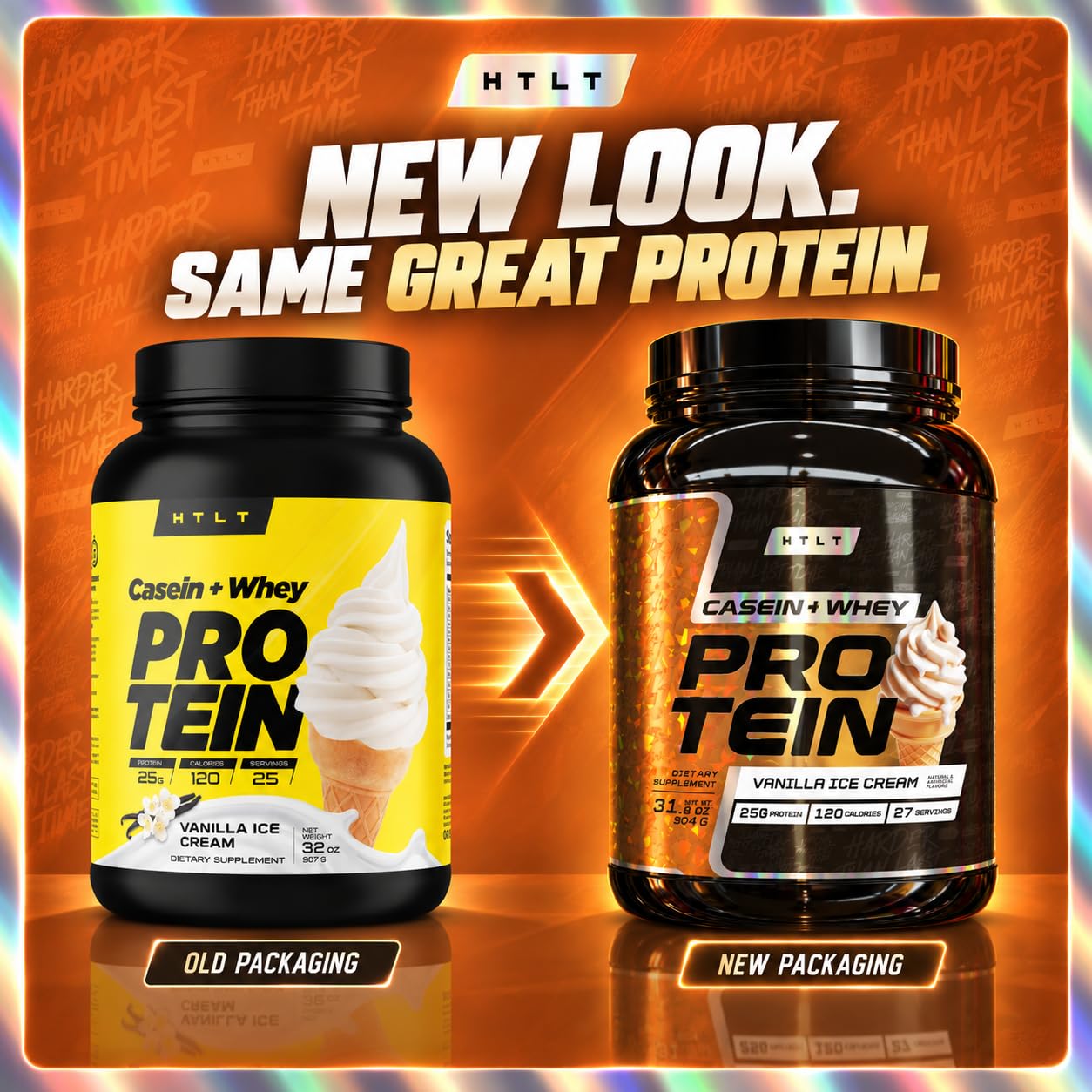 HTLT Casein + Whey Protein Powder, Vanilla Ice Cream, 25 Servings — Amazon image 2