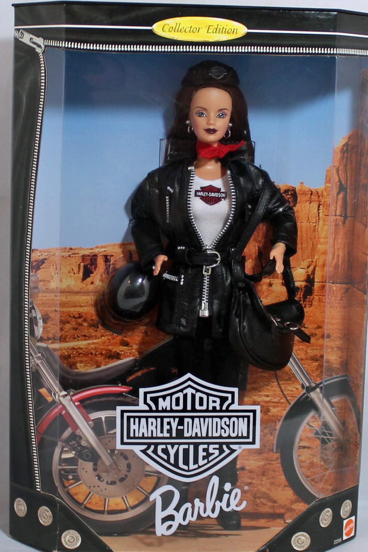 Harley-Davidson 3 Brunette Doll Motorcycle