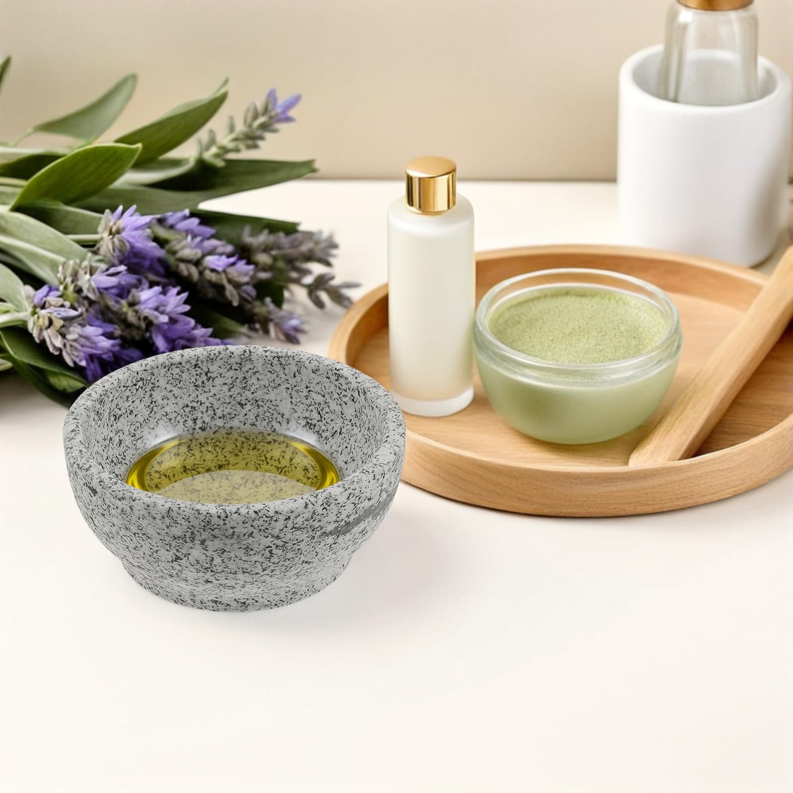 Generisch Sauna Aromatherapie Ölhalter Steinbecher 600 ml Hitzebeständiger Diffusor für Ätherische Öle Saunazubehör für Entspannende Wellnessmomente im Dampfbad