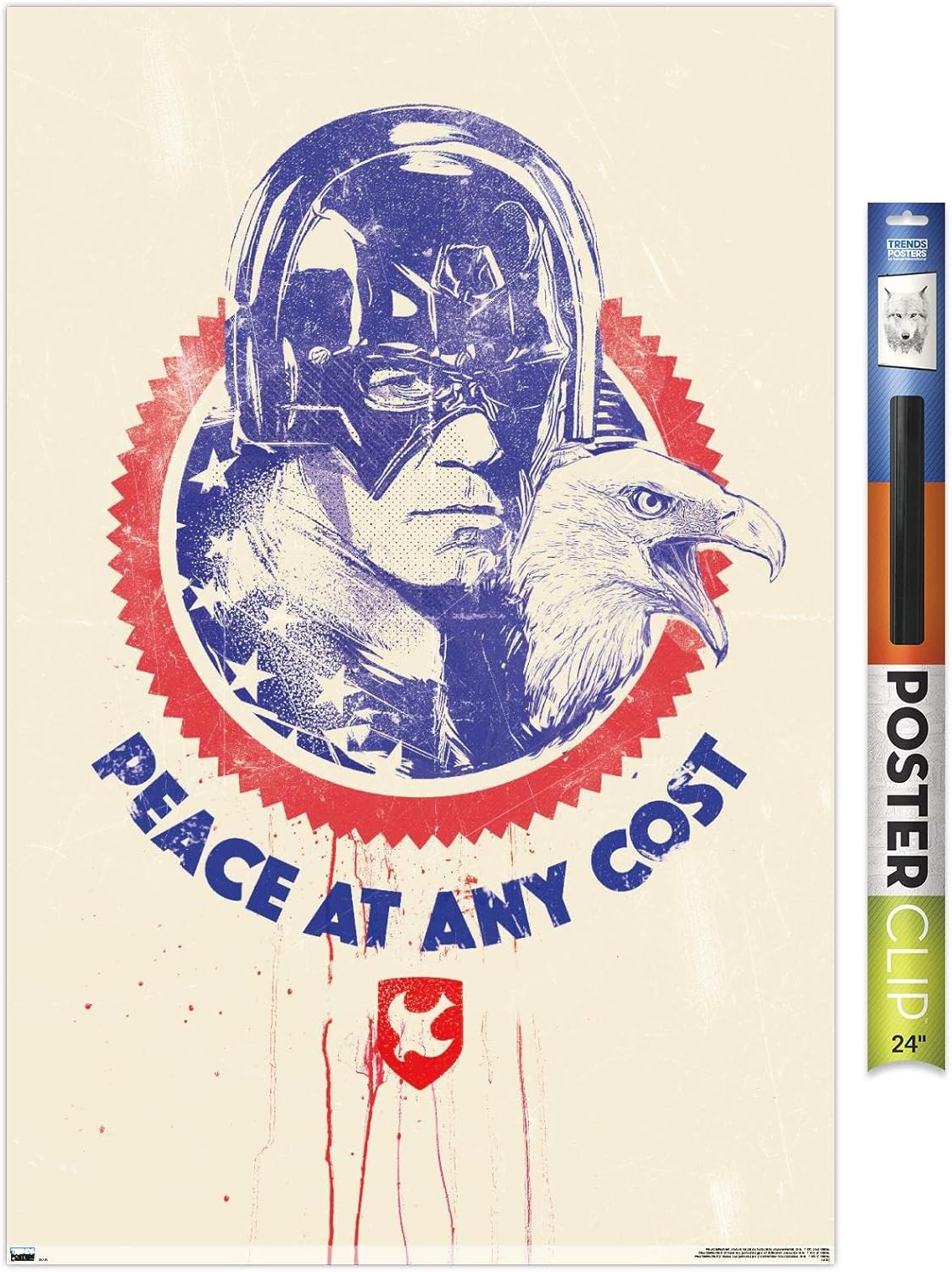 Trends International DC Comics TV Peacemaker - Peace at Any Cost Wall Poster, 22.375" x 34", Premium Poster & Mount Bundle