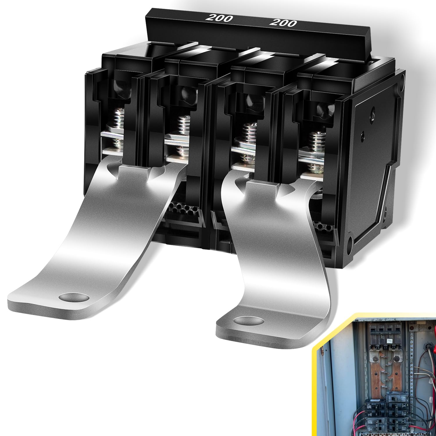 MBK200 200 Amp Double-Pole Main Breaker Conversion Kit Plug-in 2 Pole 120/240 Volt for Type EQ Load Centers Replaces EQ9685