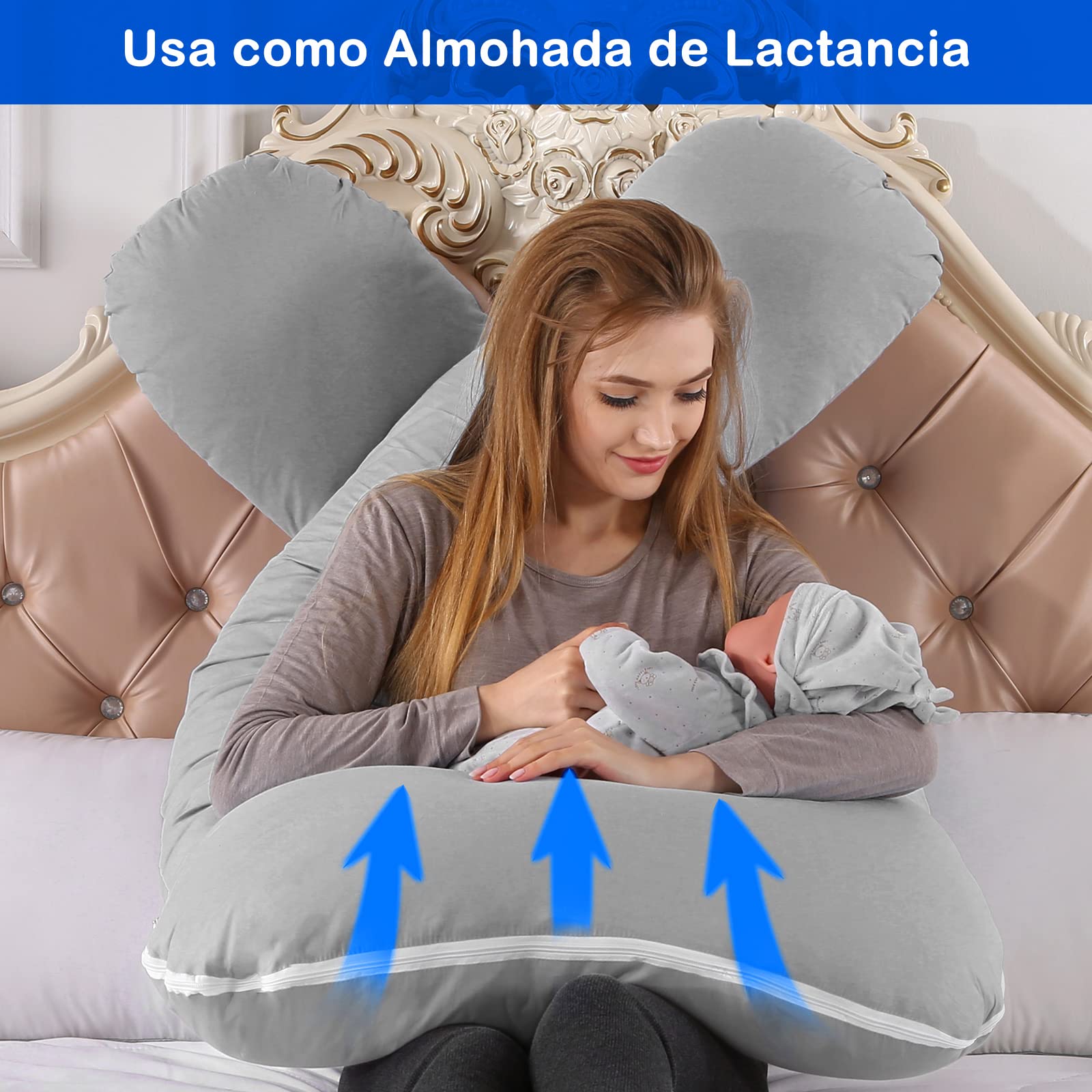 Almohada Embarazo Almohada Media Luna Para Embarazadas Guu00eda