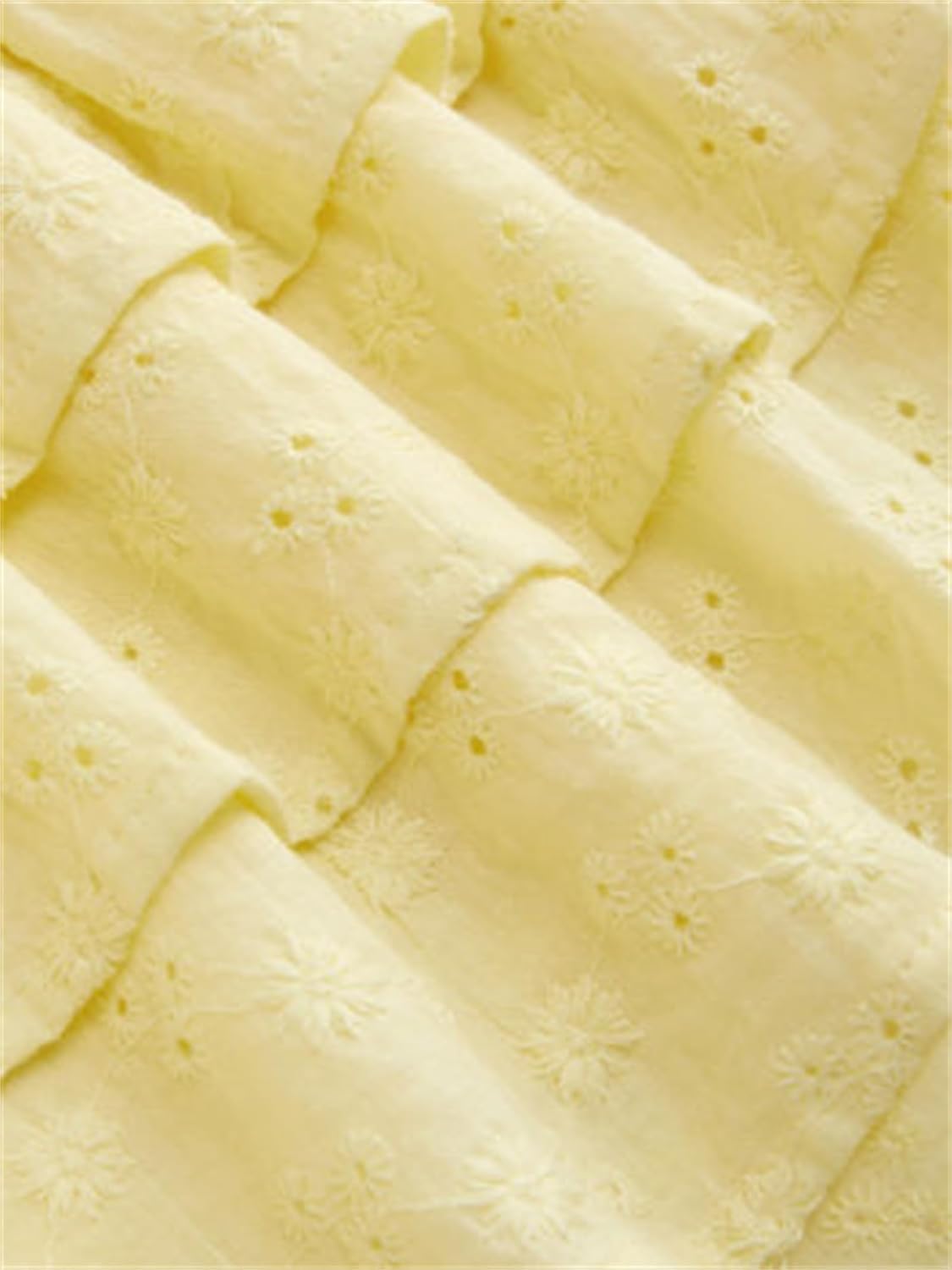 Women Ruffled Cami Tops Y2k Eyelet Lace Tank Top Cute Bow Detail Spaghetti Strap Solid Color Ruffled Hem Camisole - Image 7