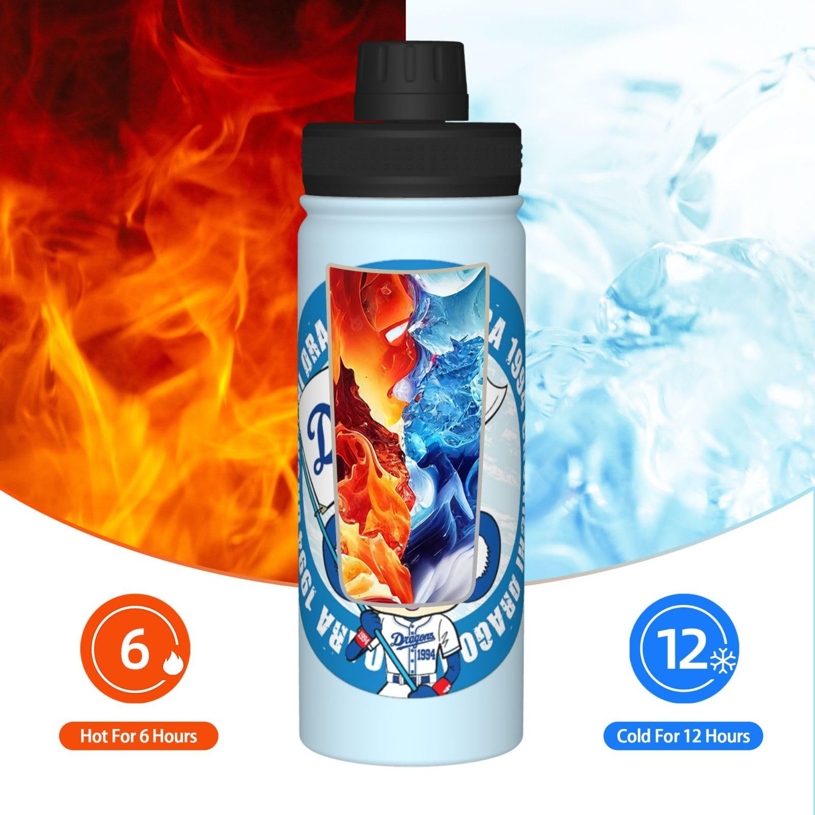 Amazon | 中日ドラゴンズ ステンレス水筒 スポーツボトル ウォーター
