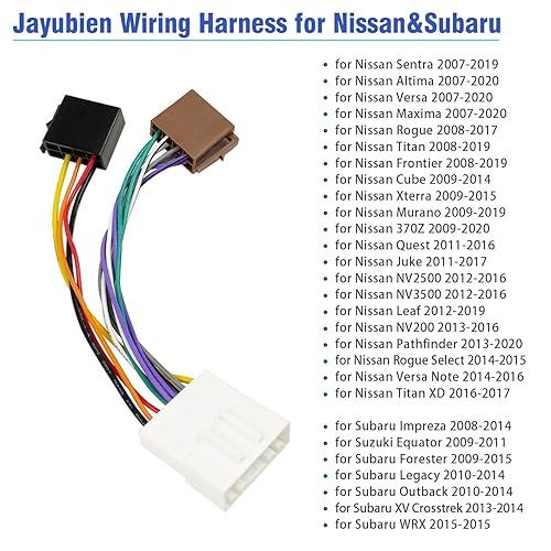 Miniatura 2 de Jayubien Arnés de cable de radio para conector estéreo Nissan, compatible con Altima Frontier Xterra Murano Armada Pathfinder Quest Infiniti Titan
