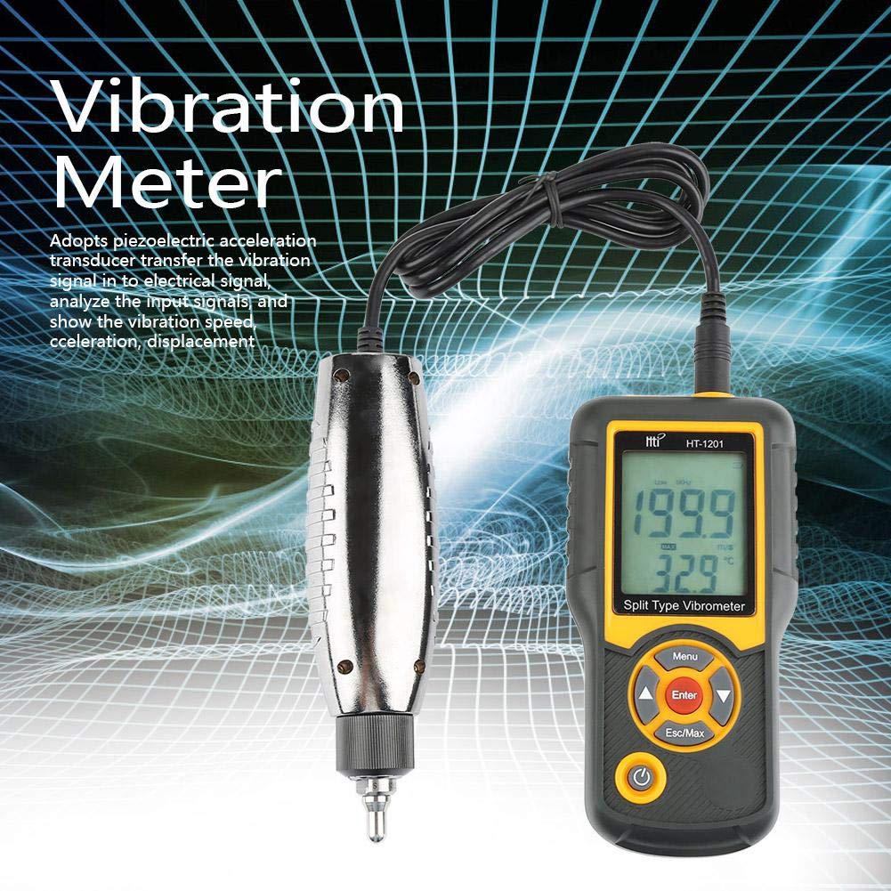 Buy HT1201 Digital Vibration Meter Vibrometer Acceleration Sensor Gauge Analyzer Tester for