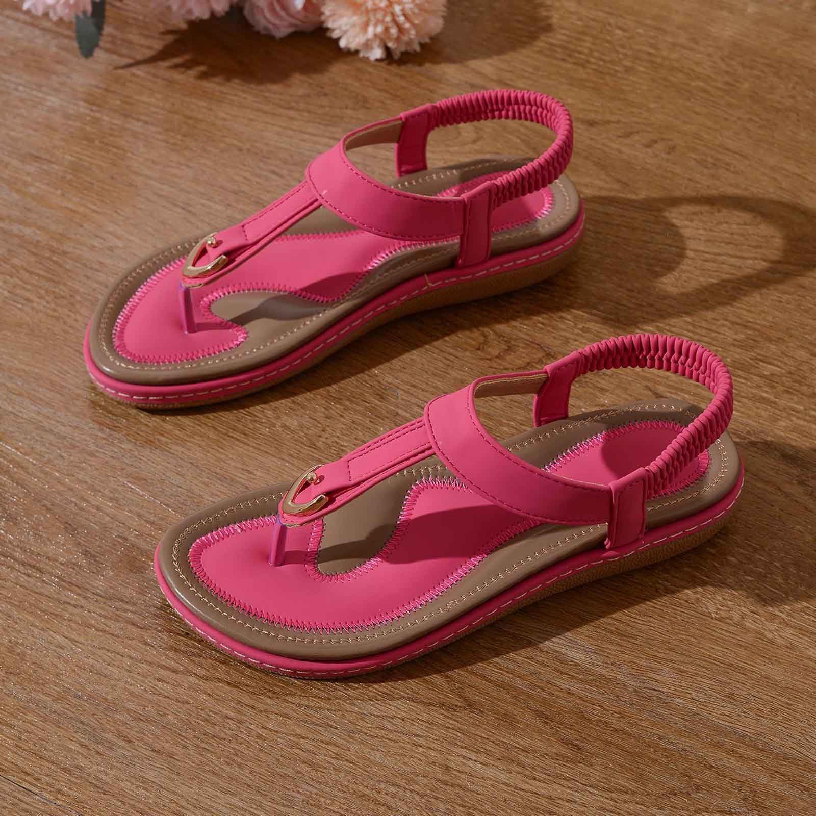 Genérico Chanclas Mujer Piscina Playa Chanclas Comodas Elegantes Sandalias Planas Verano Suave Ligero Sandalias Para Ducha Casa