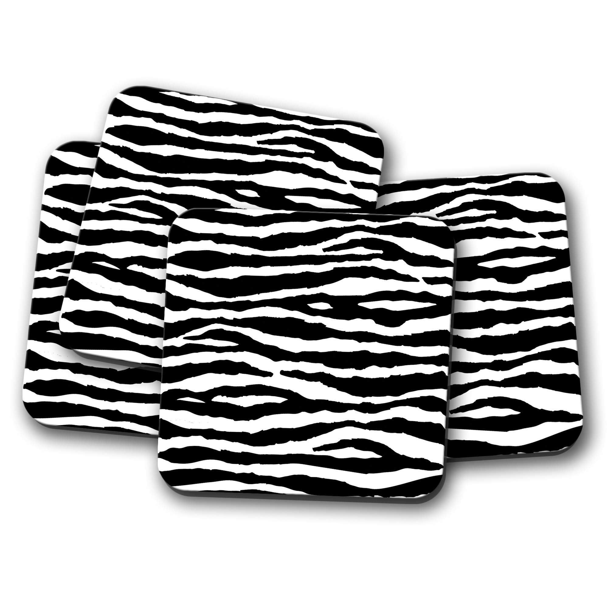 4 Set - Zebra Stripes Coaster - Animal Print Wild Africa Mum Auntie #15159