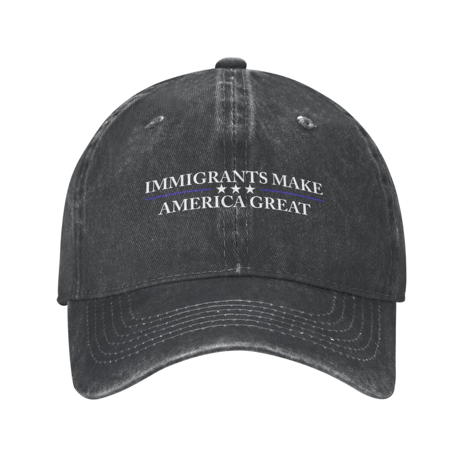 FJQWKLF Immigrants Make America Great Hat Men Baseball Cap Cute Hat Black