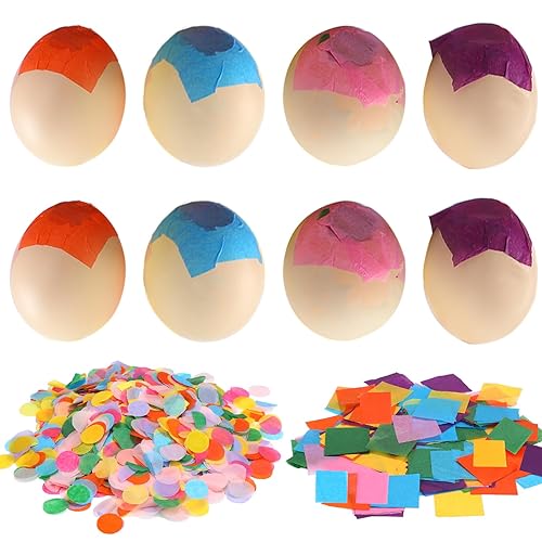 Colorful Confetti for Easter Eggs DIY Making, Cascarones Egg Filled