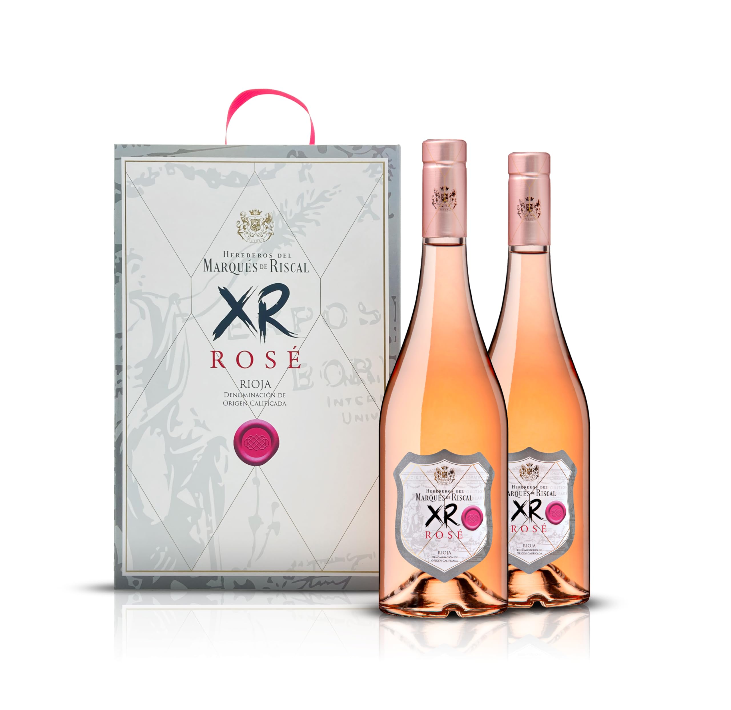 XR Rosé de Marqués de Riscal - Denominación de Origen Calificada Rioja, Vino Rosado, Variedad Tempranillo, 24 meses en barrica, Estuche de dos botellas de 750 ml
