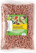 UGF – Premium Suet Pellets mit Mehlwürmern, Vogelbeerbaum und Rosinen - 500g, Vogelfutter Wildvögel Ganzjährig, Wildvögelfutter Talgpellets, Kombination von Zutaten für die Ganzjährige Fütterung