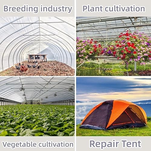 Miniatura 6 de HamsaCC Cinta de reparación de cubierta de plástico para invernaderos, polietileno de alta calidad, impermeable, a prueba de rayos ultravioleta,