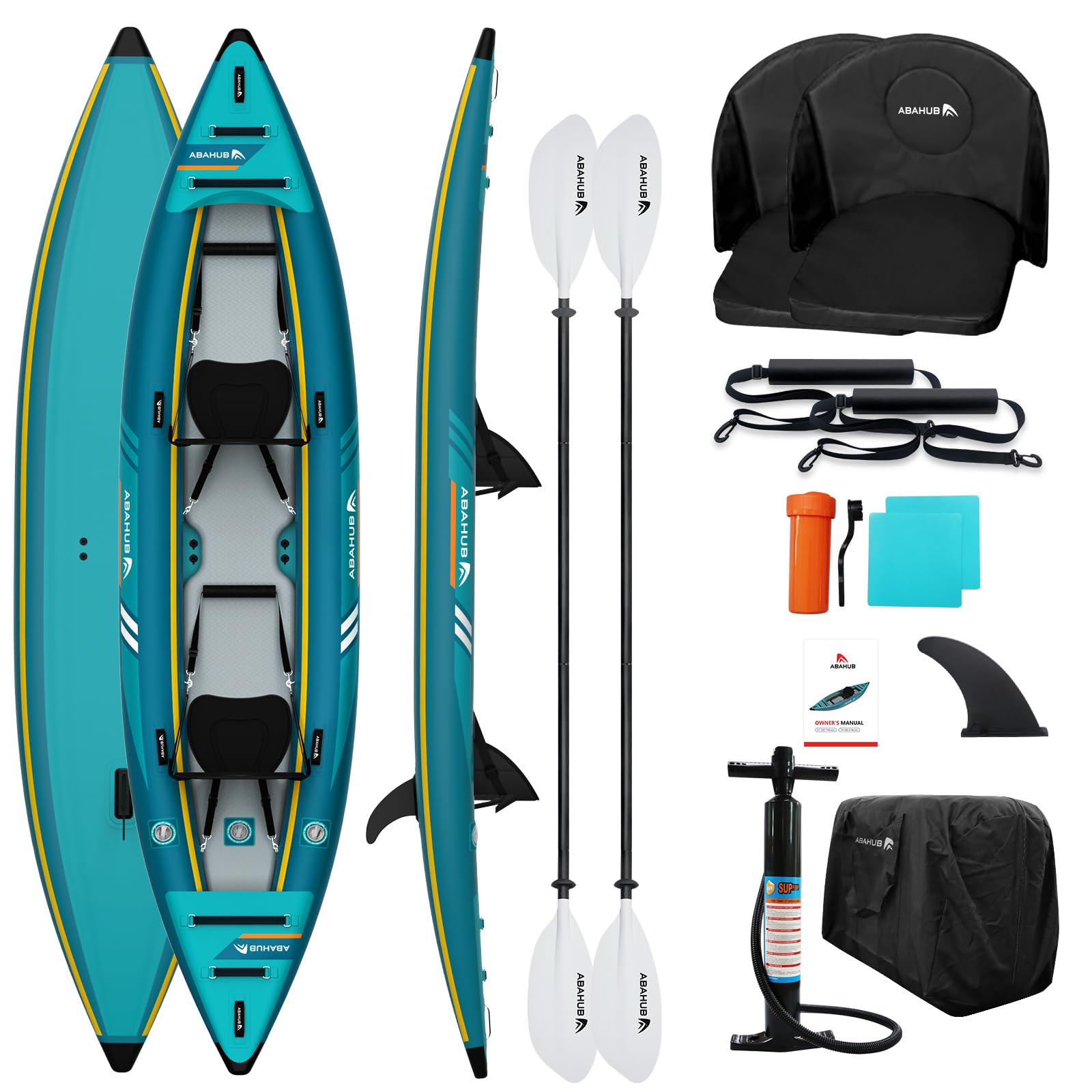 abahub kayak gonflable 1-2 places