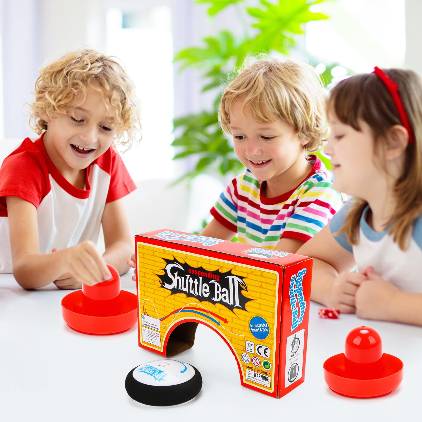 Air Hockey Hover Puck, mini gra stołowa z 2 krążkami i rakietami, przenośny zestaw do gry w hokeja z unoszącymi się krążkami, gra stołowa dla dorosłych