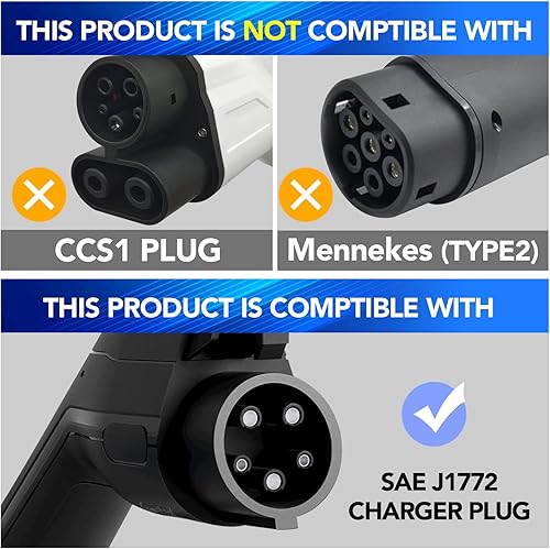 Miniatura 4 de Adaptador de carga actualizado 2023 J1772 a Tesla Adaptador de cargador de 80 amperios240 V CA para Tesla Modelo 3 Y S X para estaciones de carga de