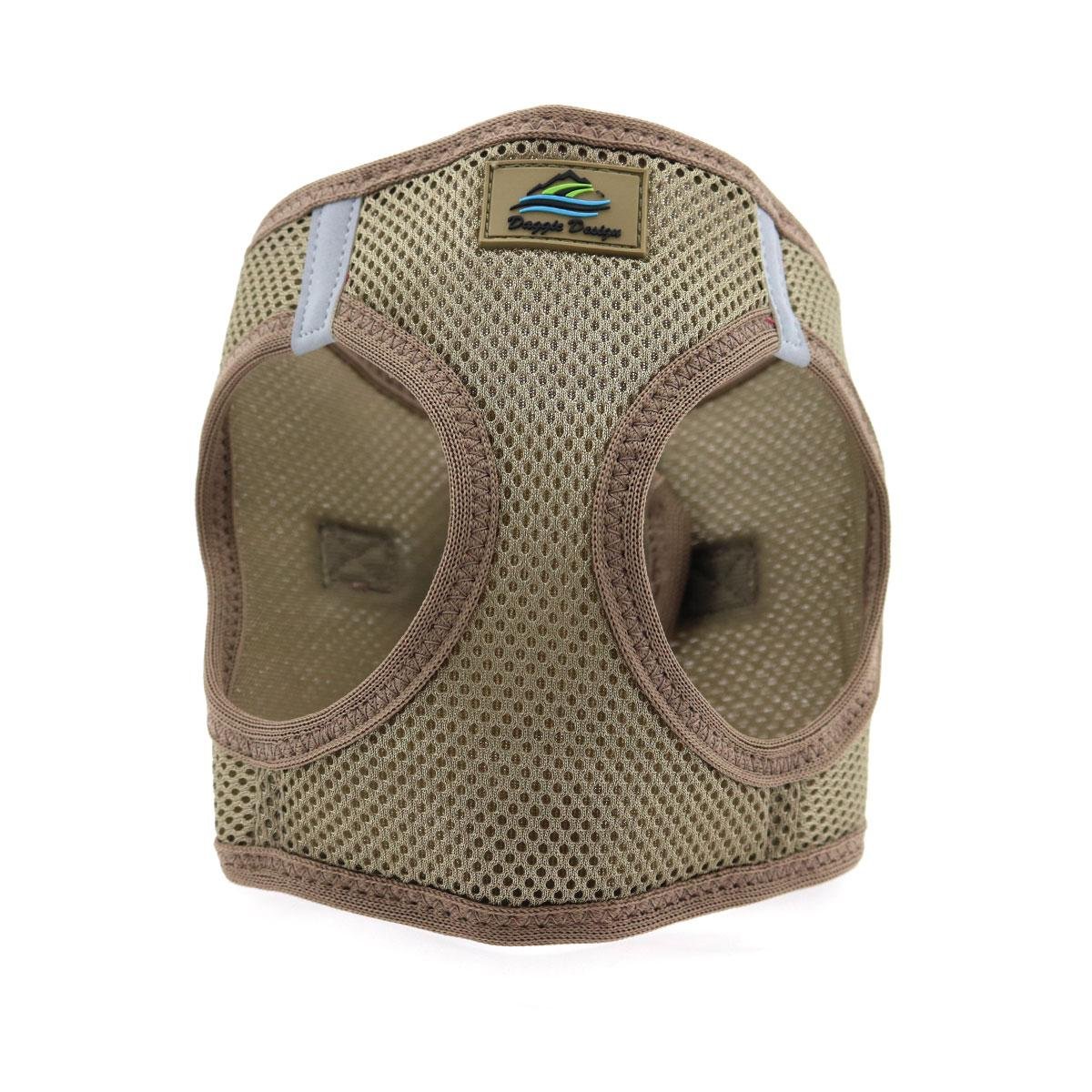 Doggie Design American River - Arnés de malla ultra antiasfixia para perro con tiras reflectantes seguras para caminar por la noche (malla de poliéster suave, lavar a máquina y secar al aire) (L