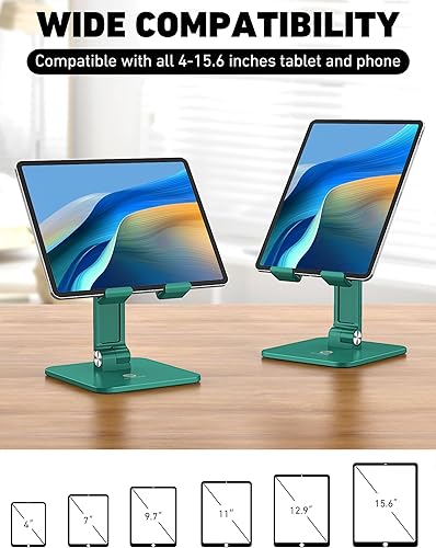 Miniatura 2 de OCYCLONE Soporte De Tableta Compatible Con Soporte De iPad Para Escritorio, Soporte De Tableta Plegable Soporte De Monitor Portátil - Verde