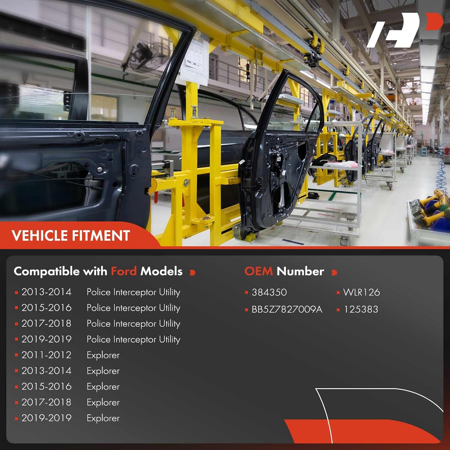 A-Premium Electric Power Window Regulator Without Motor Compatible with Ford Explorer 2011-2019, Police Interceptor Utility 2013-2019, Rear Left Driver Side