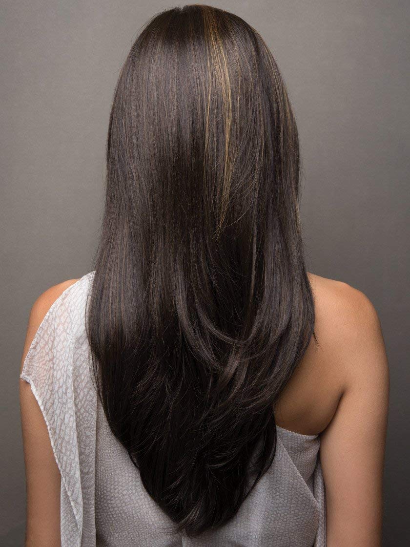 Partial Monofilament Synthetic Wig with Lift Comb, Mid-Back Length Noriko SHILO Monofilament Wig for Rene of Paris & Wig Lift  main image 2