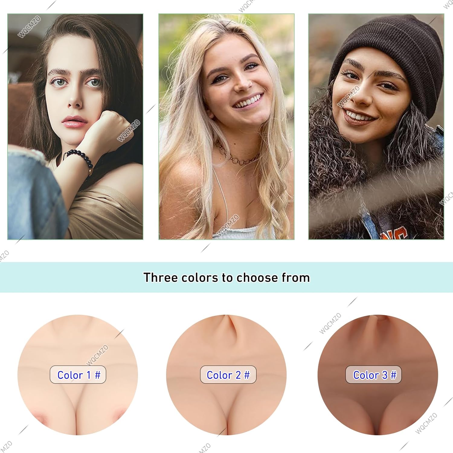 Z Cup Silicone Breastplate - Extra Large Fake Boobs for Drag Queen & Cosplay, Hyper-Dramatic Silicone Breast Forms