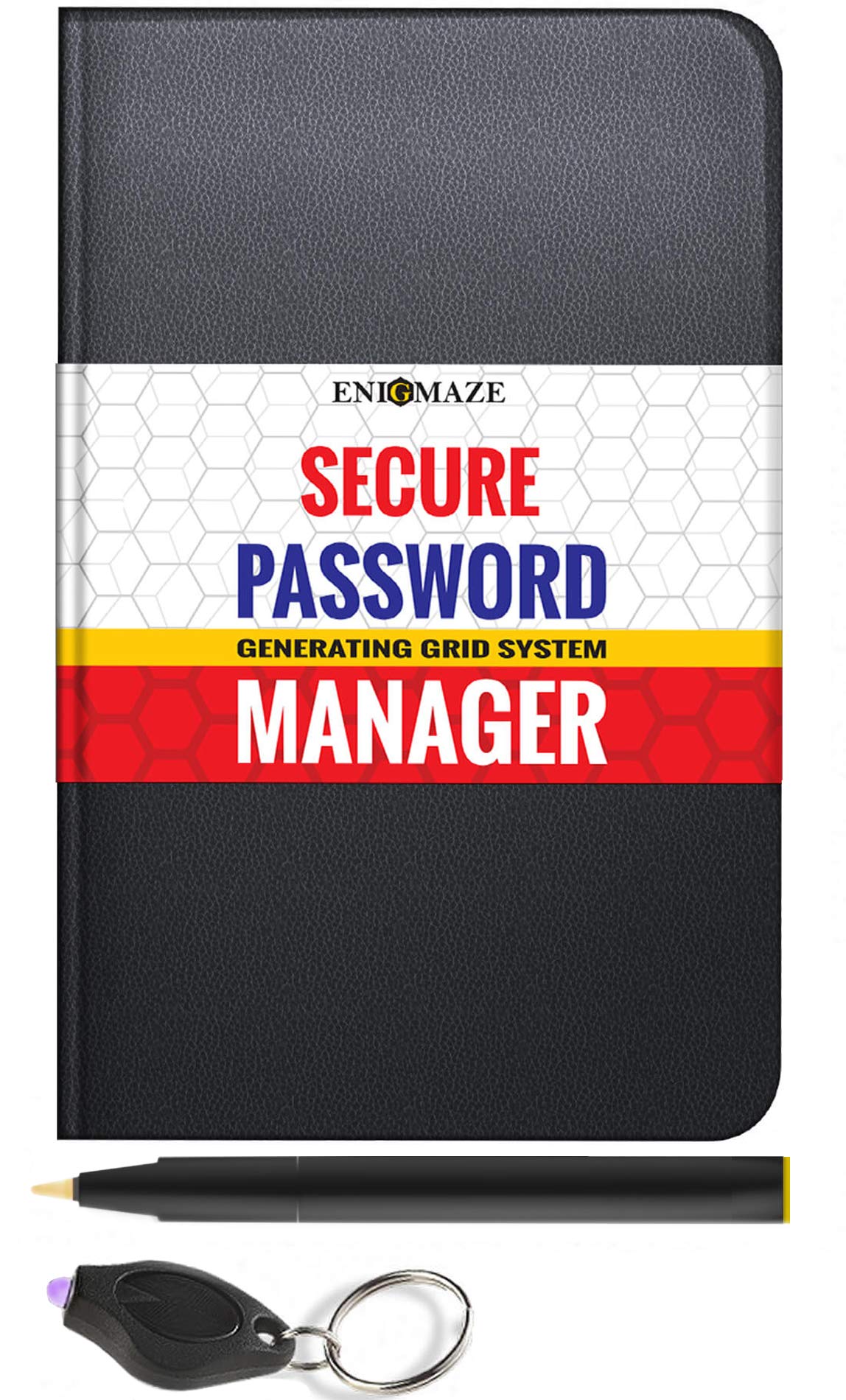 Enigmaze Secure Travel Password Manager Book with Alphabetical Tabs