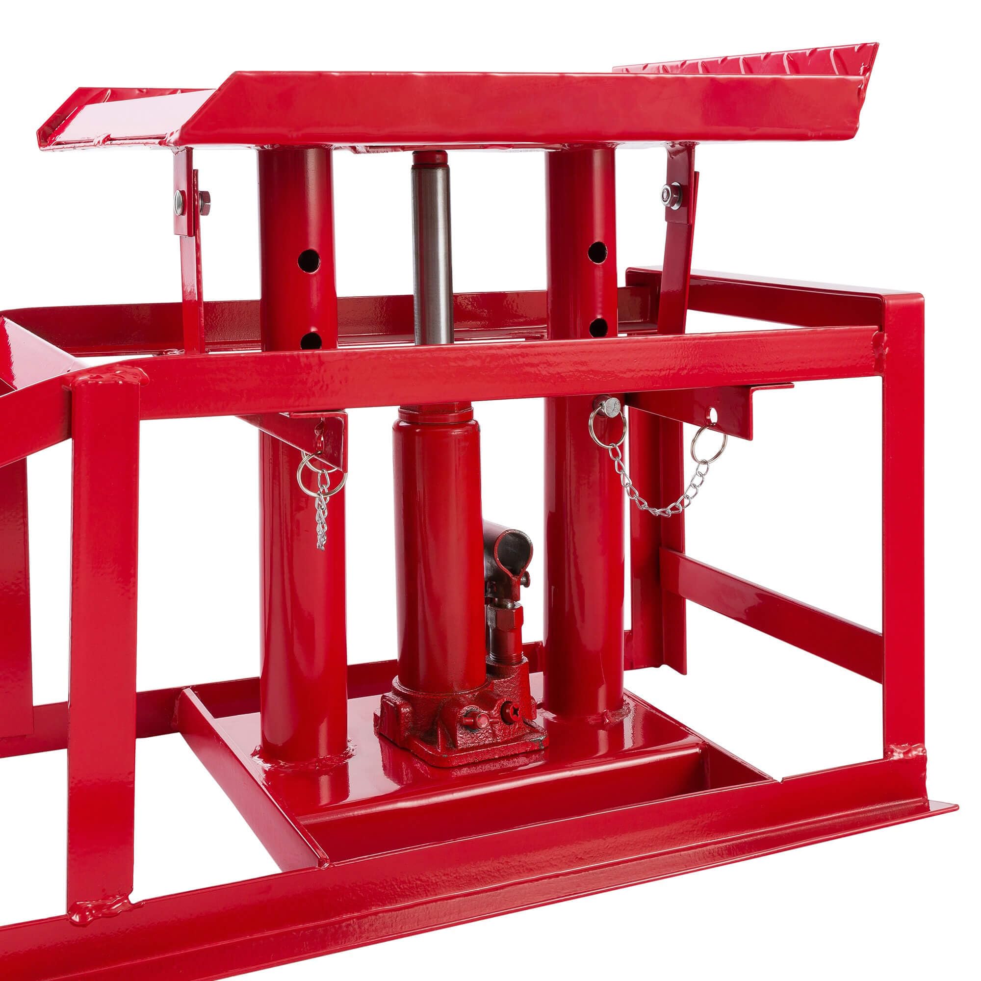 Arebos Rampa hidráulica Ajustable | Gatos para Coche | Soportes de Ejes | Rampas de Carga para vehículos | 2 T | de Levantamiento y Carga | Regulable en Altura de 290 a 375 mm