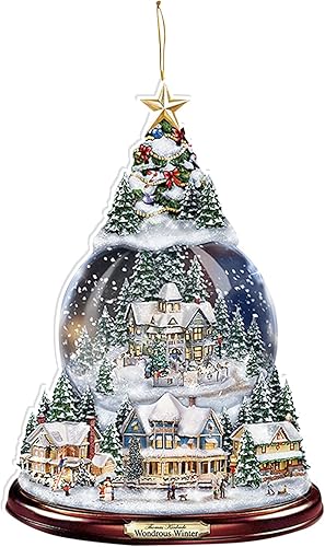 1 adorno de Navidad para decoración de muñeco de nieve colgantes de árbol de Navidad adornos creativos de acrílico para colgar decoración de granja