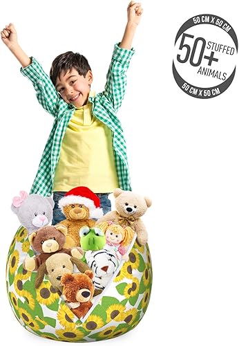 Miniatura 162 de Lunarable Silla de almacenamiento para adolescentes, coloridos patines de estilo retro, para actividades juveniles, para niñas y niños, divertido