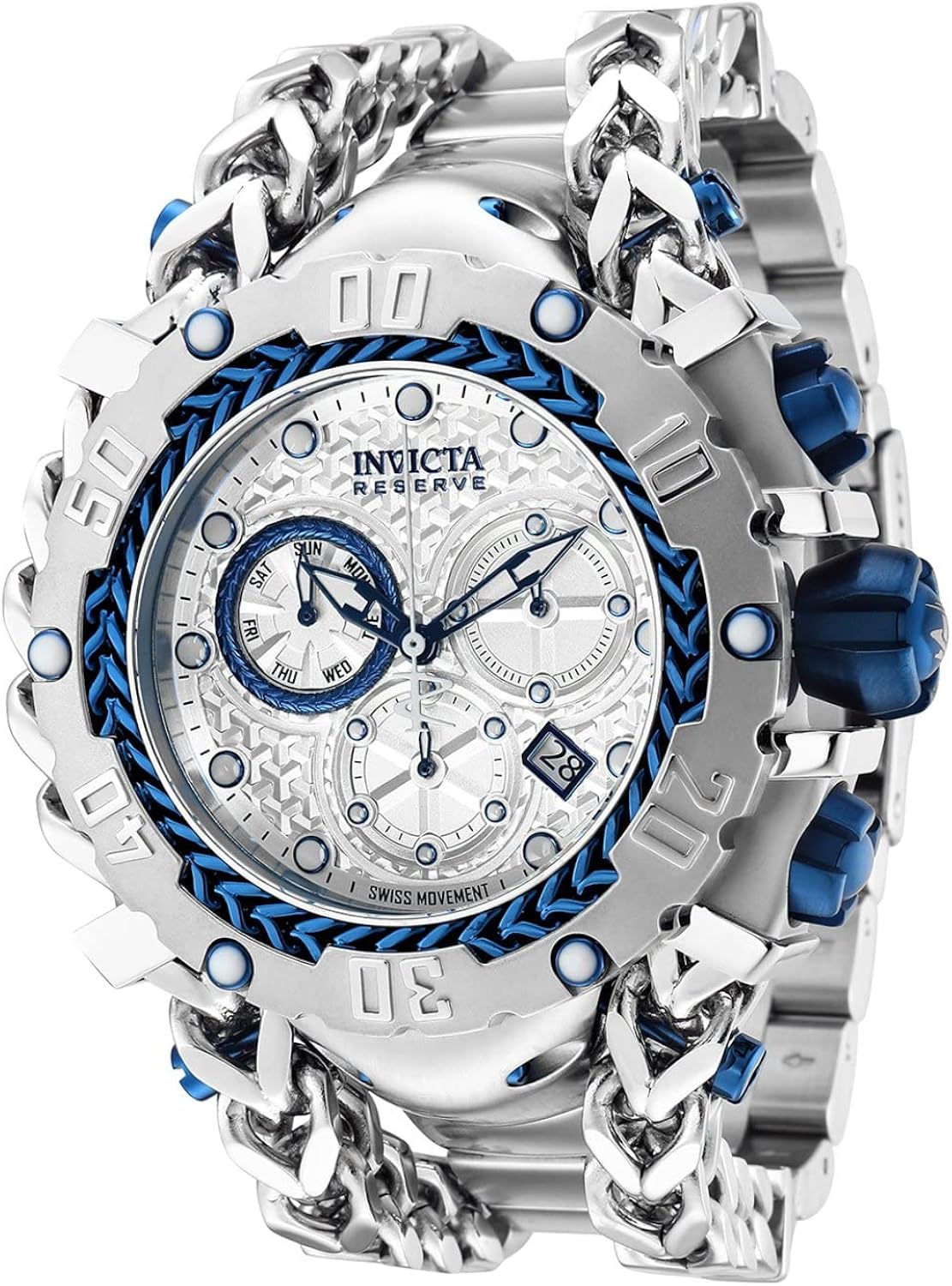 Invicta Men's Gladiator Reserve Silver Dial Chrono Palestine Ubuy - Main Image