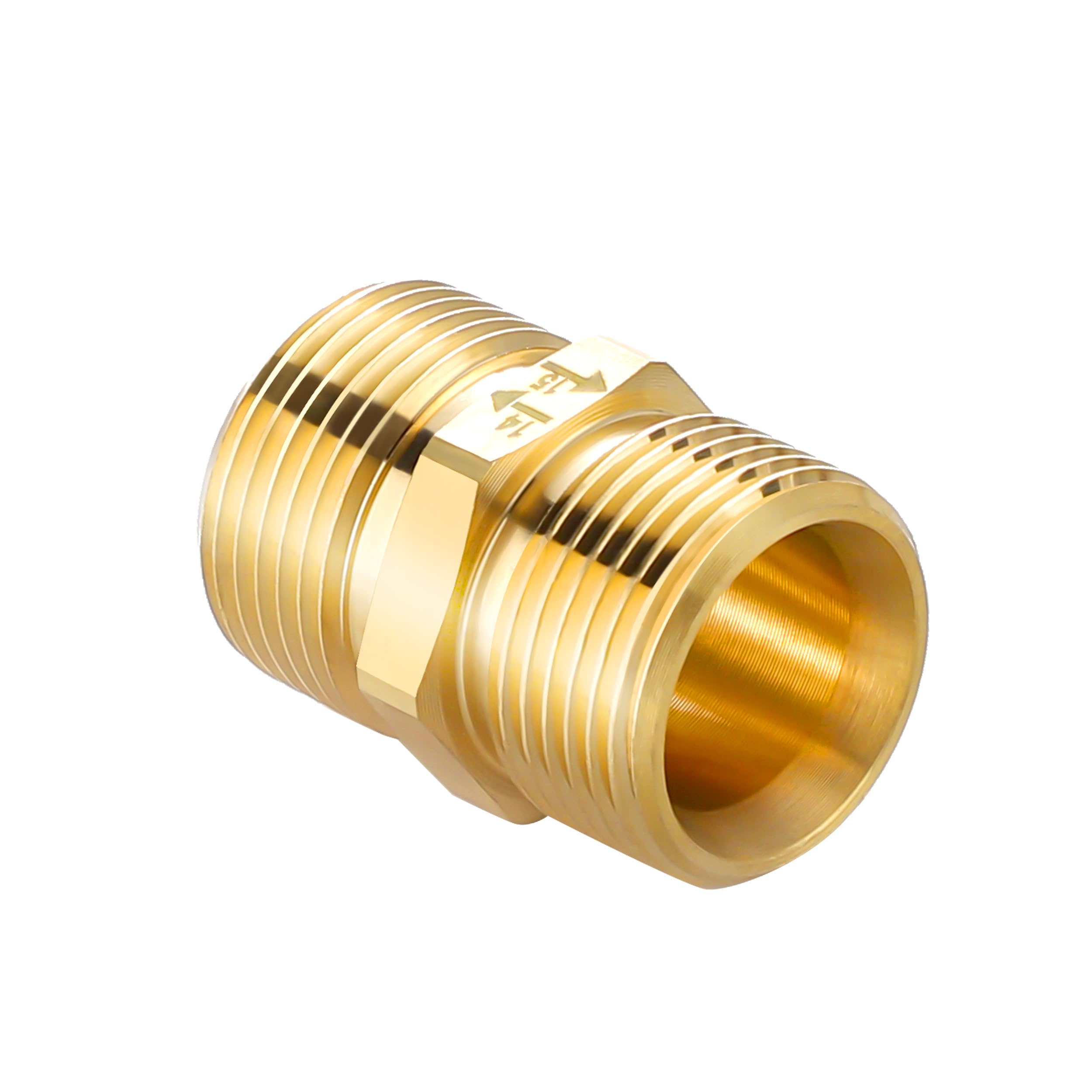 M MINGLE Pressure Washer Coupler, Metric M22 15mm Male Thread to M22 14mm Male Fitting, 4500 PSI