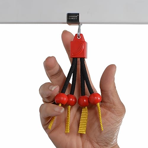 Miniatura 2 de Banana Bungee Solución de soporte de gancho de plátanos rojos con abrazadera de gabinete de acero inoxidable personalizada - Fabricado en EE. UU.