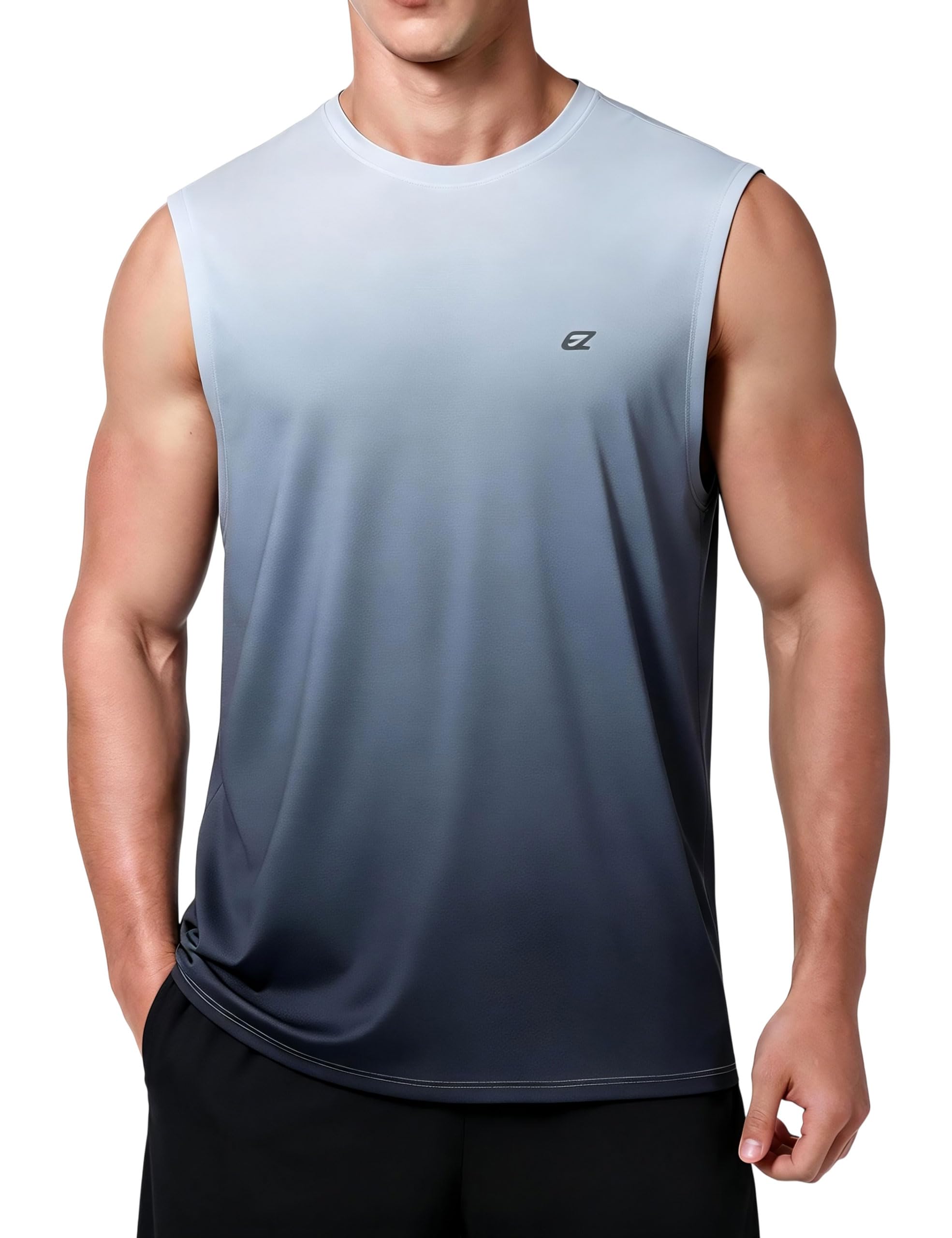 Men's UPF 50+ Quick Dry Sleeveless Shirt for Summer Gym Workouts