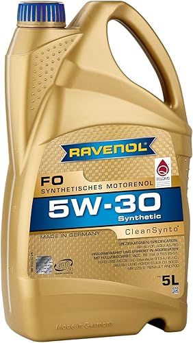 RAVENOL J1A1541 FO 5W-30 Aceite de motor totalmente sintético - Compatible con API SNSMSL e ILSAC GF-5 (5 litros)
