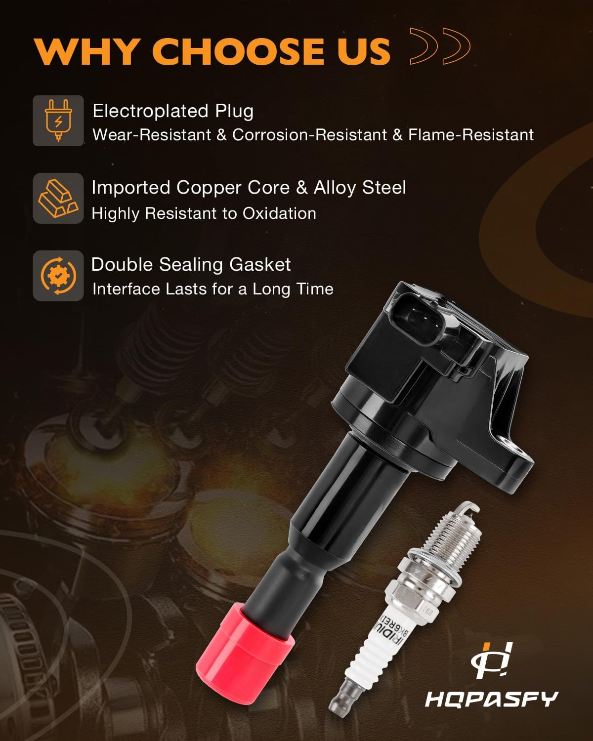 UF581 Ignition Coil and Iridium Spark Plugs Set of 4 Compatible with Honda Fit 1.5L L4 2007 2008. Coil Pack Replace UF-581 30520PWC003