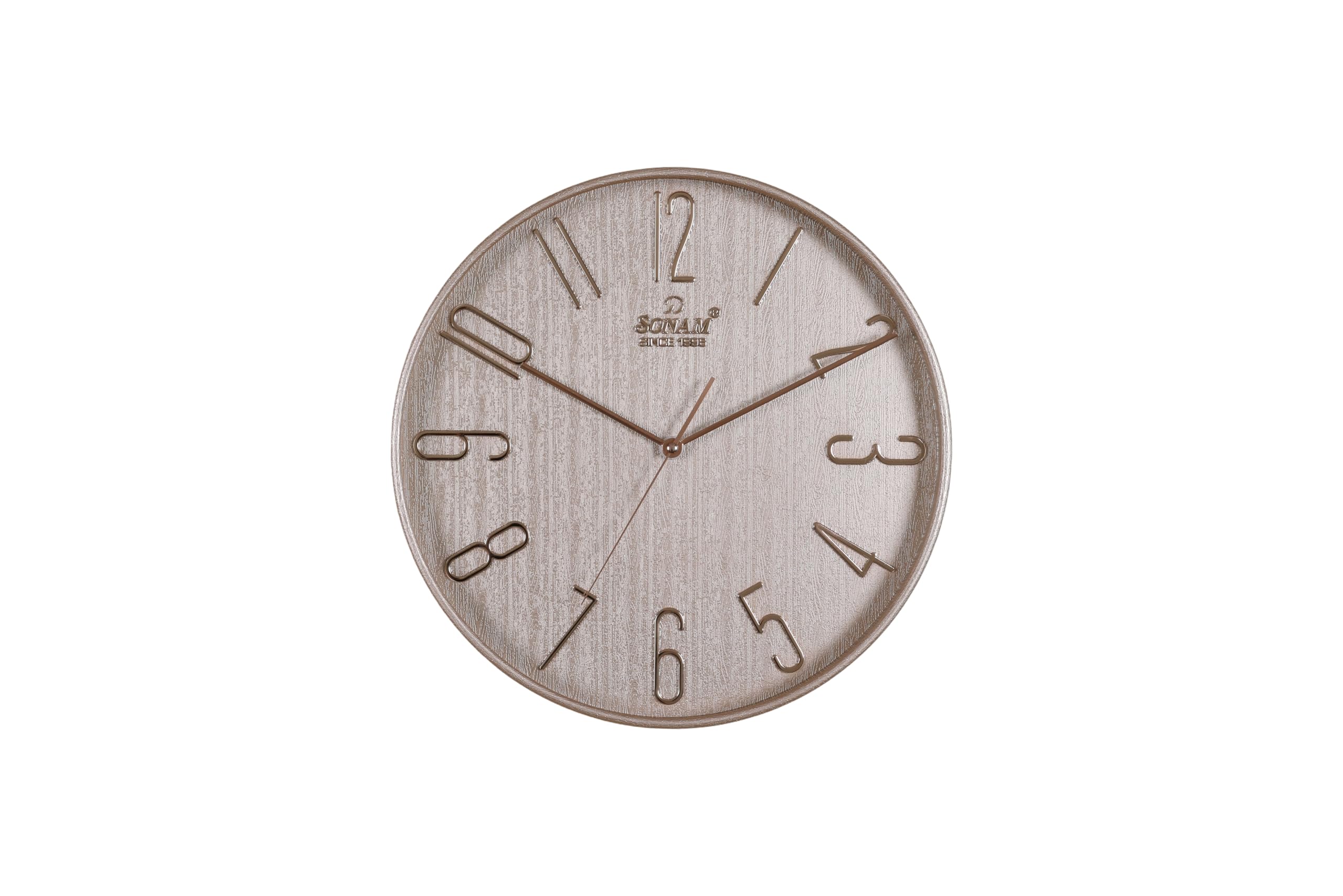 Sonam Modern Floating Number Textured Wall Clock for Home & Office | Premium 3D Embossed Numeral Silent Round Clock for Living Room, Bedroom & Study-image-36