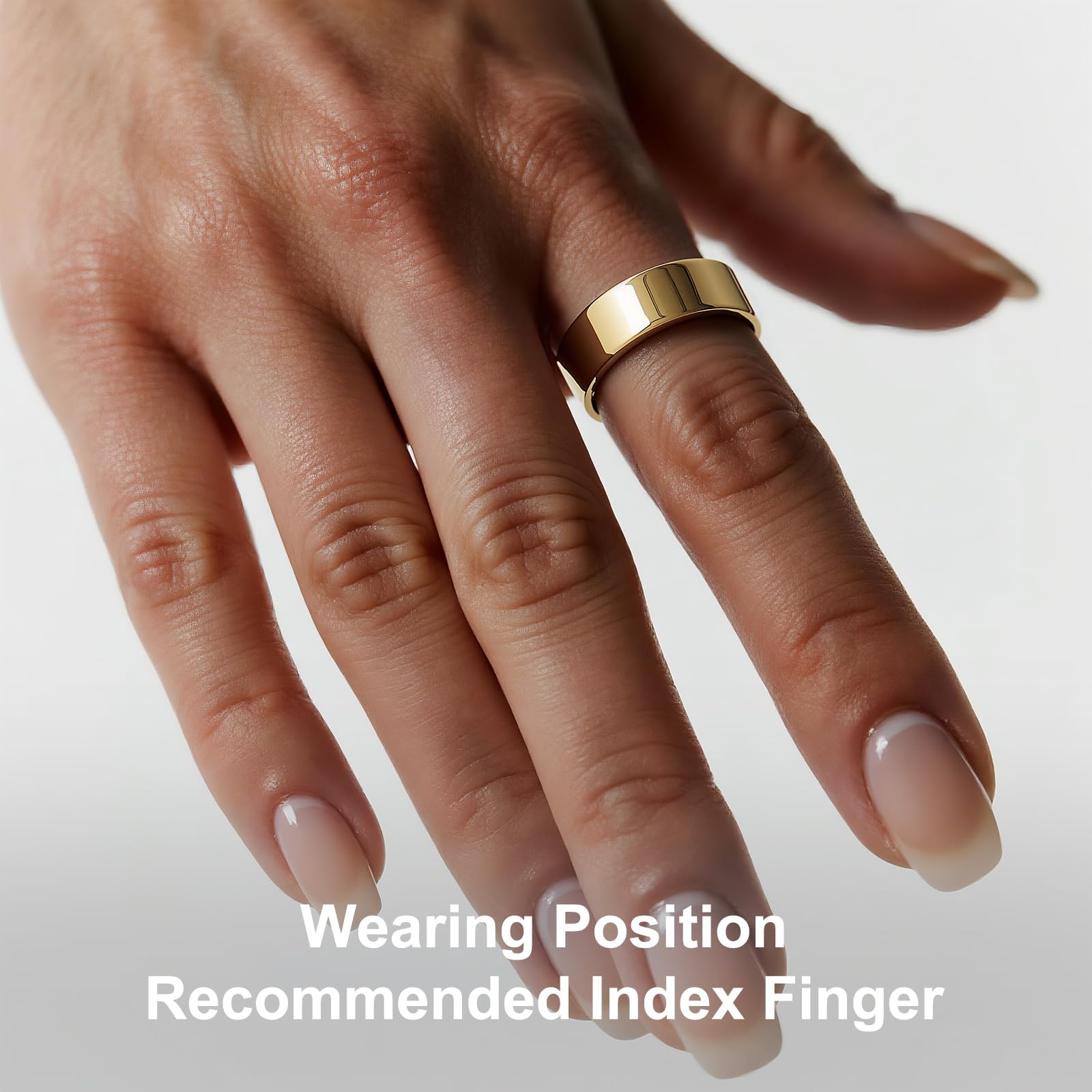 Vic Ring, anello intelligente in titanio ultra leggero, durata della batteria di 7 giorni, fitness / sonno / stress / HR Tracker per donne e uomini, senza costi di abbonamento app, impermeabile IP68