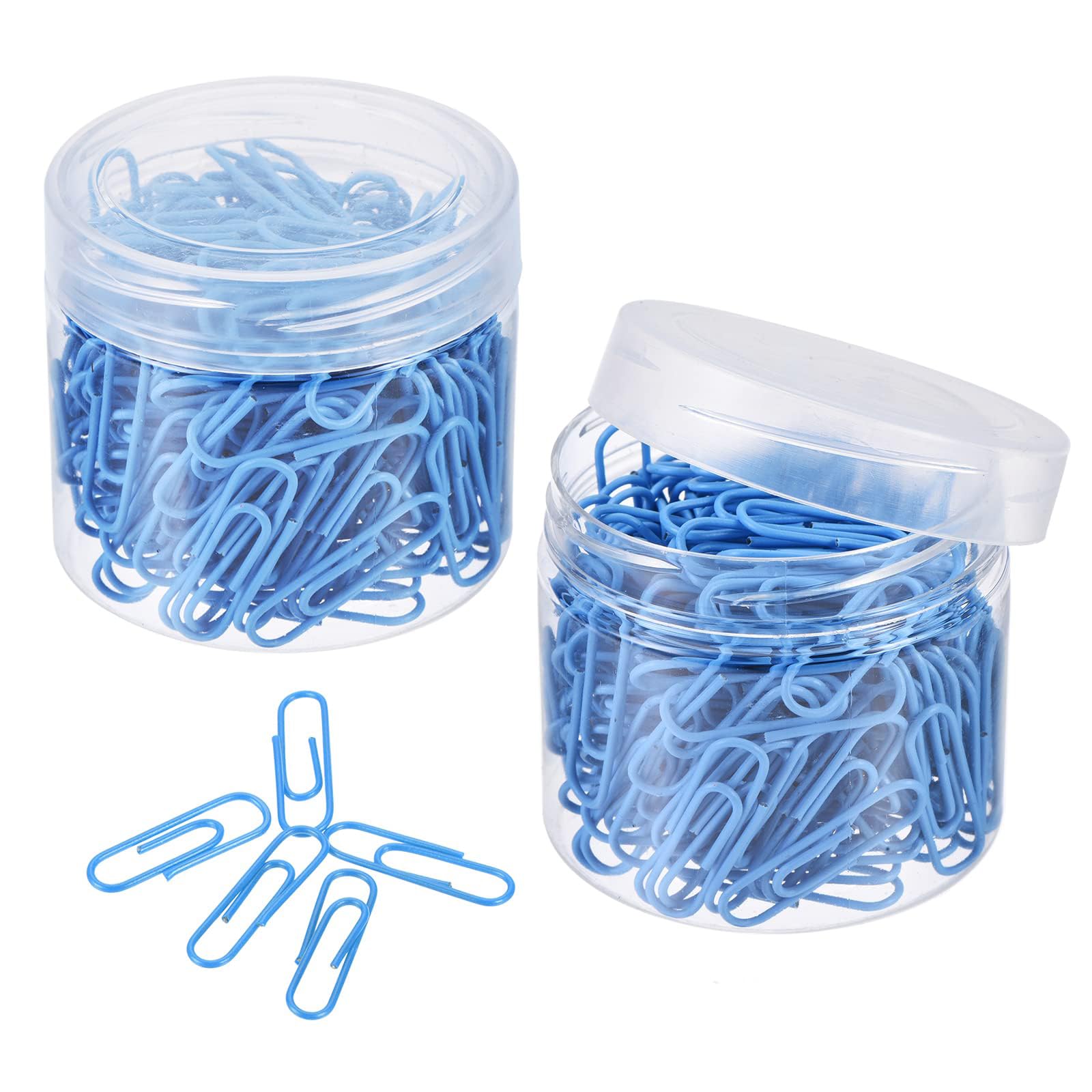 ROWORKX Paper Clips 8mm, 400Pcs Small Clips Bookmarks Blue