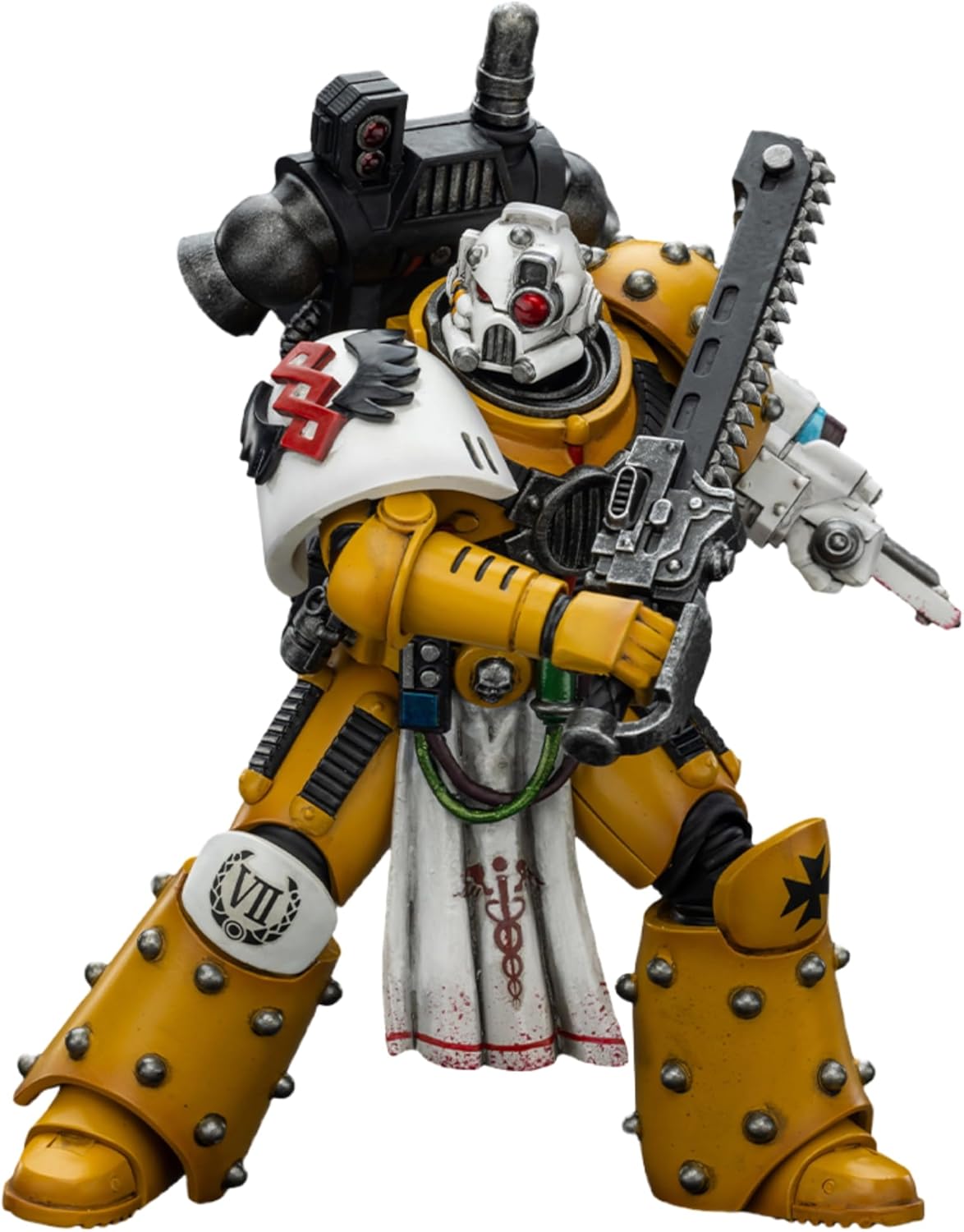 JOYTOY Warhammer 40k Imperial Fists 1/18 Action Figure Imperial Fists Legion Apothecary Collectible Gifts,Toys for Kids 15+ and Adults 4.8-inch