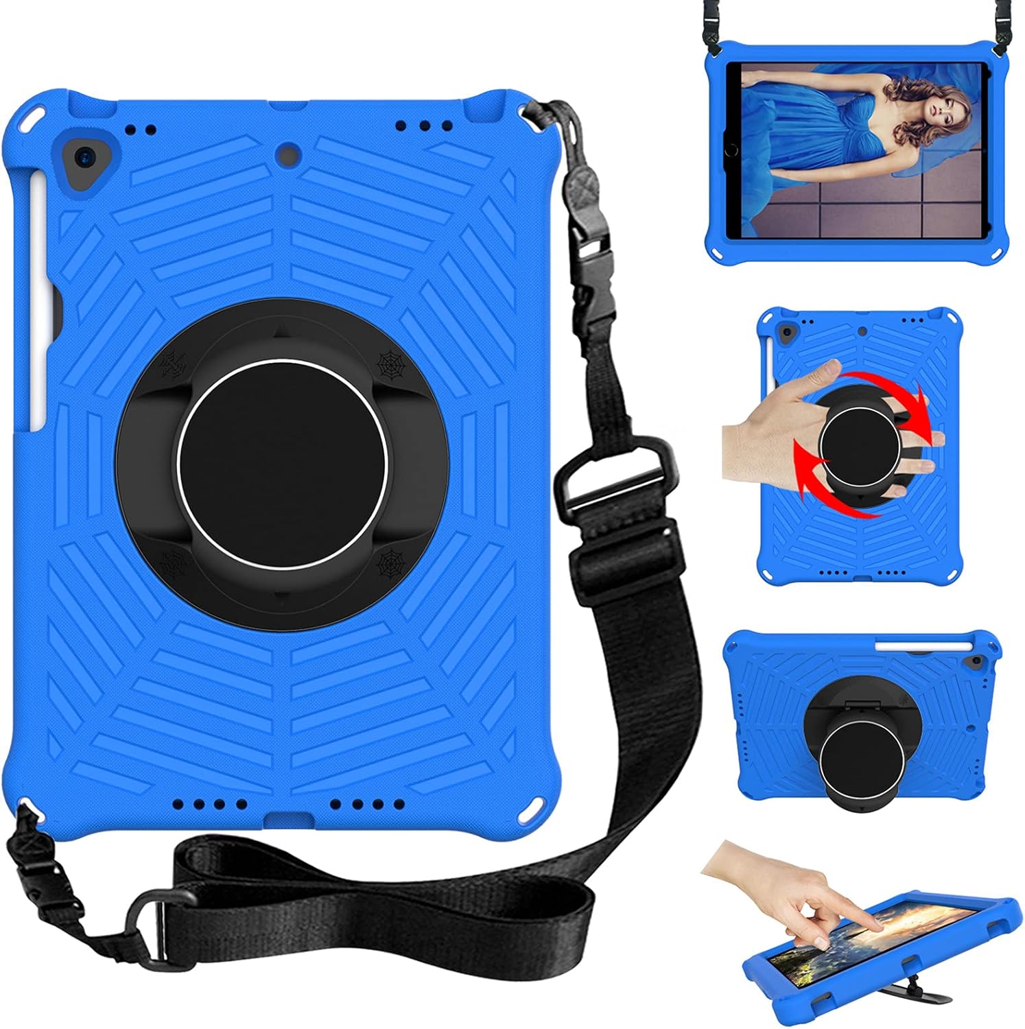 Ipad 10 2 ケース 21 19 第 8 7世代 期間限定で特別価格 子供用 シリコン ショルダー 360度回転ハンドホルダー Pro 10 5 Apola 収納 カバー プロ Pencil Apple 汎用 全面保護ケース 10 2インチ スタンド機能 衝撃吸収 耐衝撃 Air3 アイパッド 10 5インチ