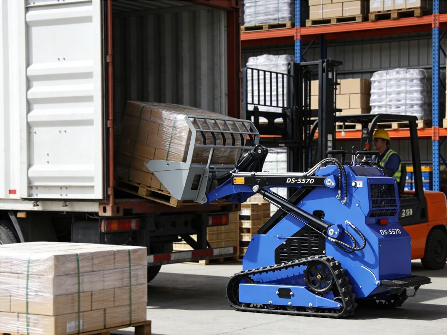 Compact Double-cooled Small Slide Rail Loader, Slide Rail Type Loader, For Farms And Construction