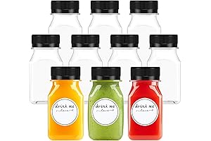 Qeirudu 4 oz Plastic Bottles Perfect for Juice, Smoothies, and More